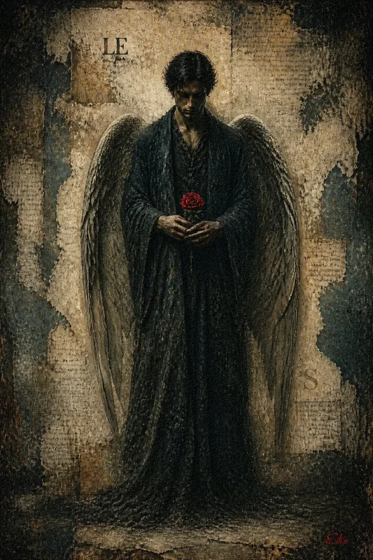 angel with rose